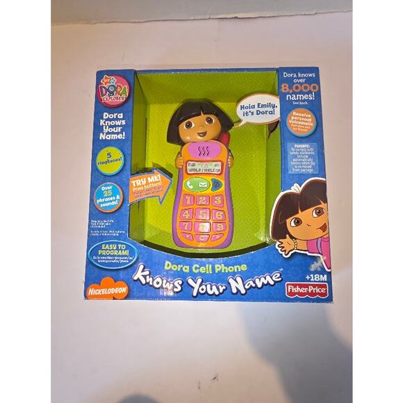 DORA THE EXPLORER CELL PHONE KNOWS YOUR NAME NEW Y2K - Picture 1 of 7